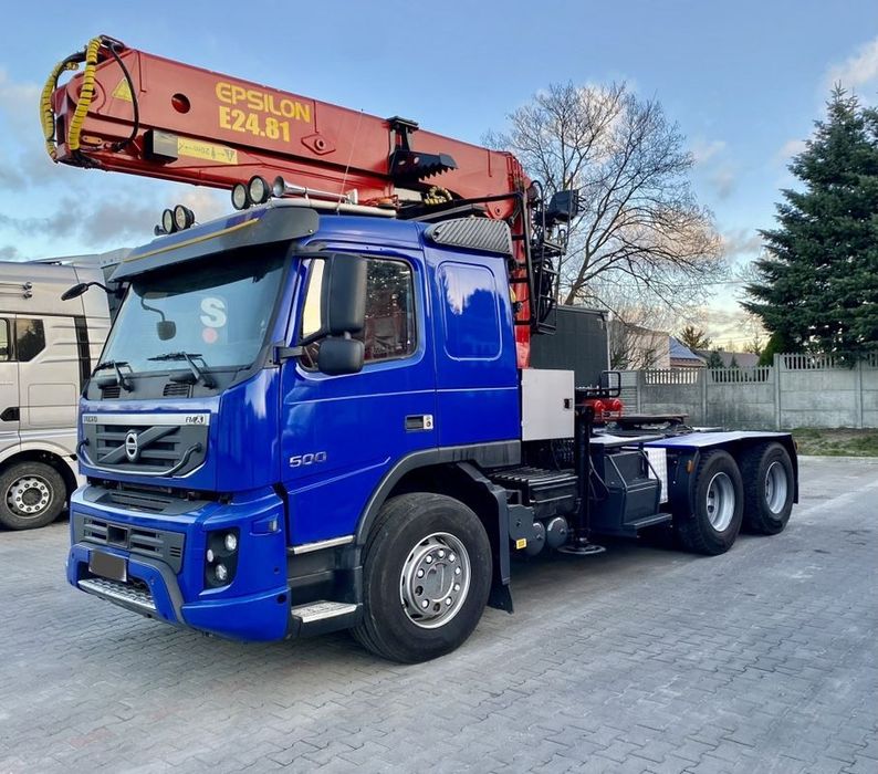 Volvo FM 500  FMX 6x4 do drewna lasu ciągnik HDS EPSILON + chwytak 189500 netto