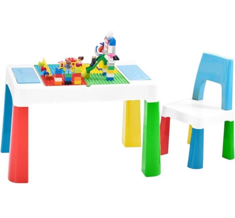 Дитячий комплект стіл зі стільчиком для Lego та ігор