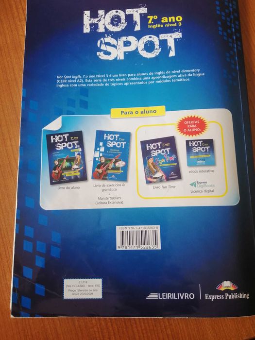 Hot Spot livro de inglês do 7º ano
