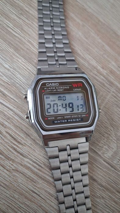 Casio A159W brązowy