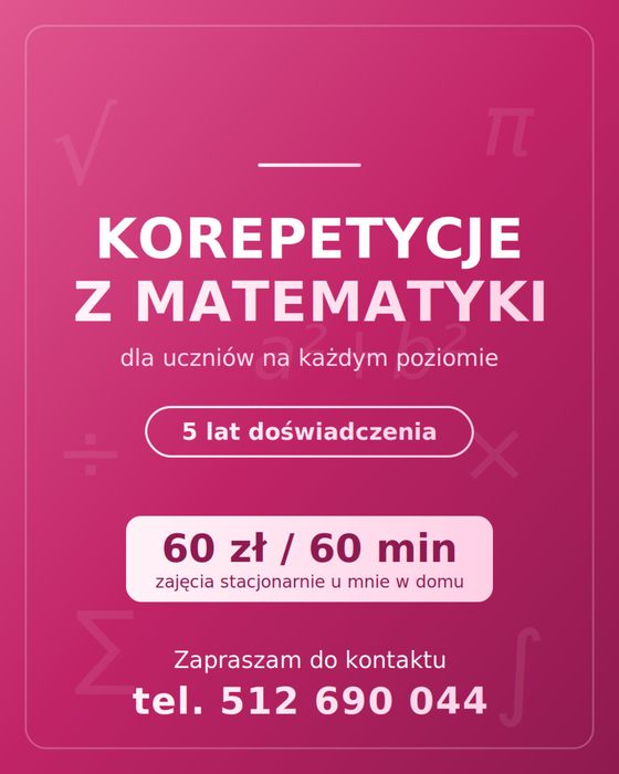 Korepetycje z matematyki — każdy poziom