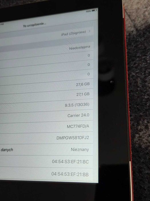 Apple iPad 2  - A1396 - 32 GB Wifi + etui + ładowarka