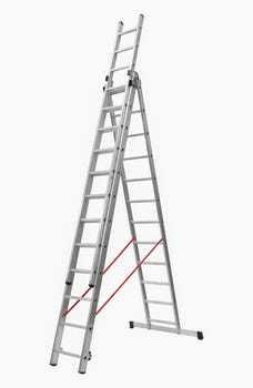 Escada extensível grande. 7,4 metros, praticamente nova. Nunca usada.