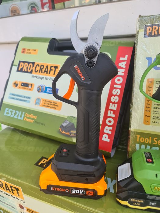 Акумуляторний секатор STROMO ACP30, Procraft ES28Li ,ES 32li,ES 25li