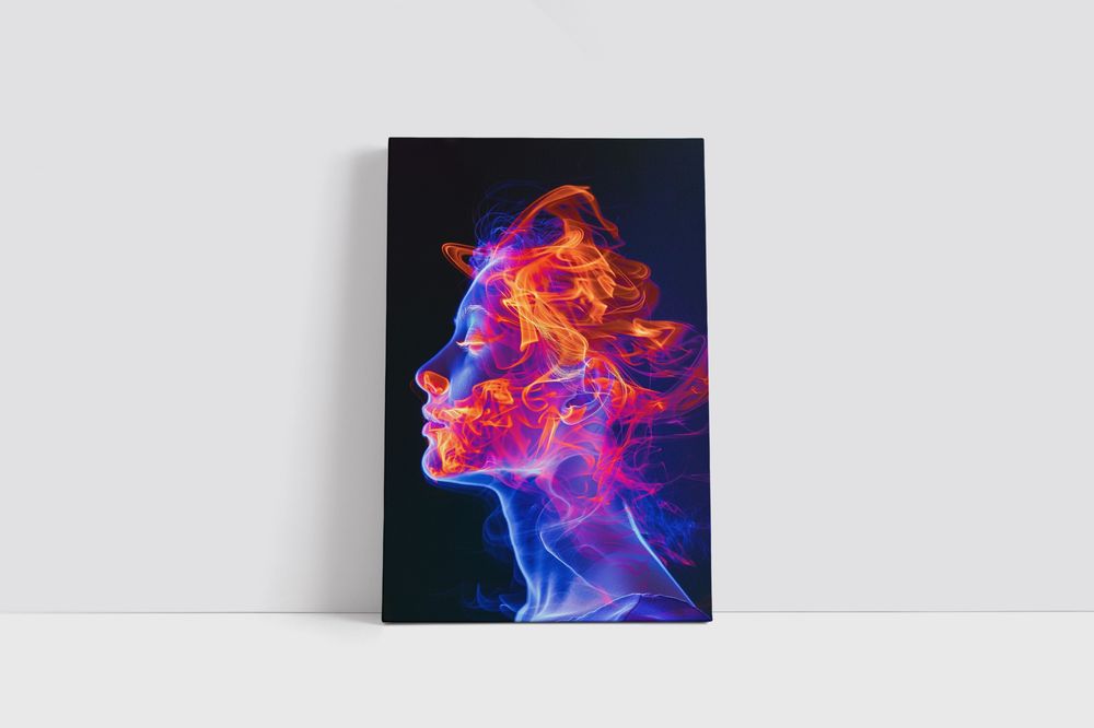 Intensywny Obraz na Płótnie Portret Kobiety 70x100 cm