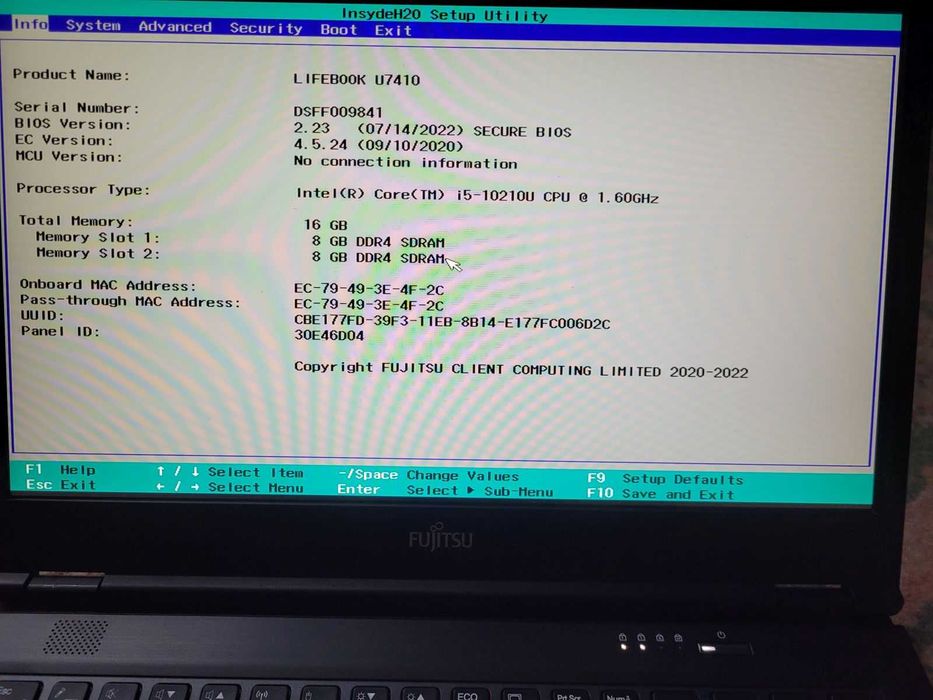 Laptop Fujitsu LifeBook U7410 14" Intel Core i5