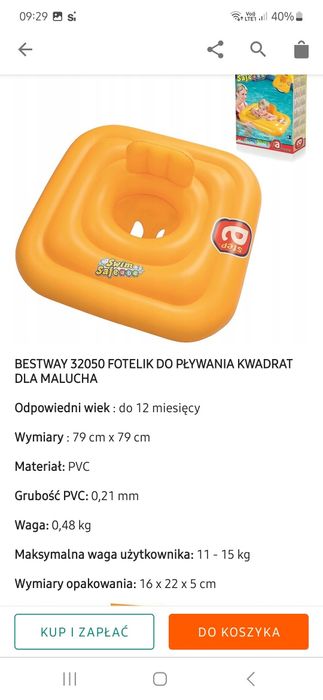 Koło dmuchane do pływania bestway step a