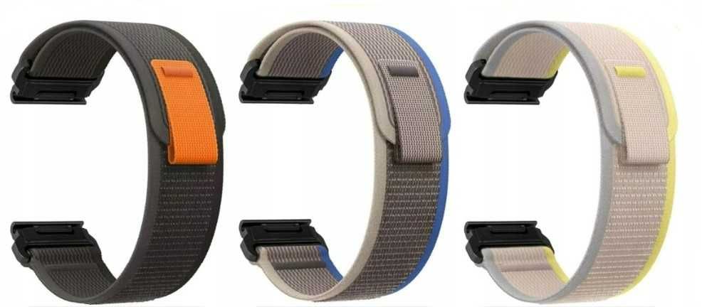 Pasek Nylonowy Quickfiit do GARMIN FENIX 3 5X 6X 7X 8 51mm PRO SOLAR TACTIX DESCENT Kolory