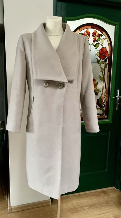 Plaszcz damski Jean Boisson rozm 46 - 35% welna - jak NOWY