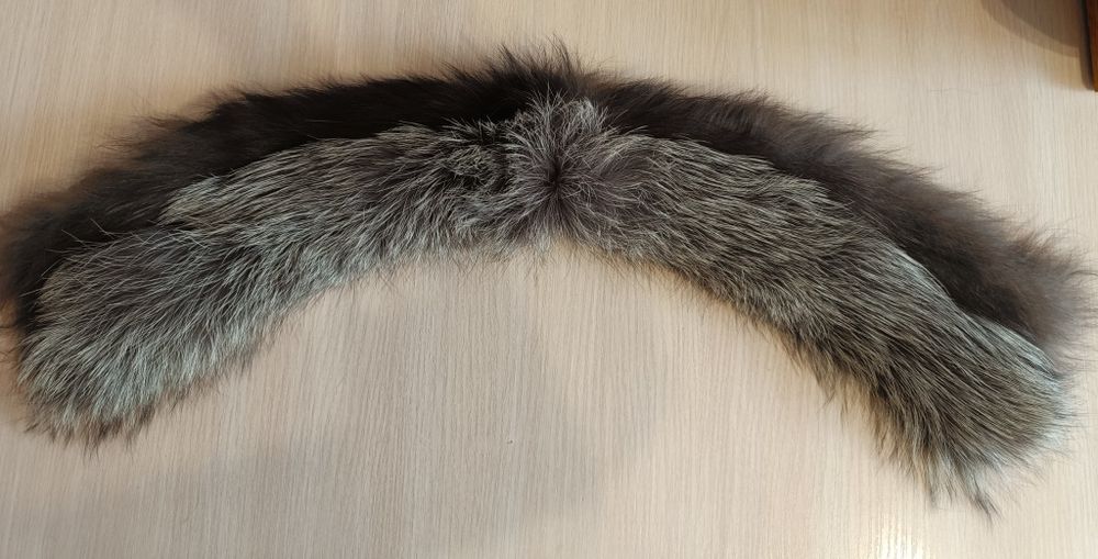 Хутряний комір з чорнобурки та кролику