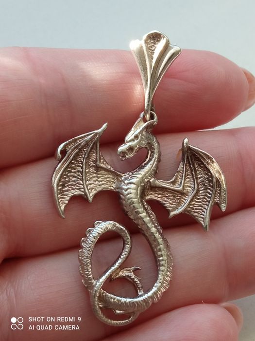 Wisior mega smok srebro 9 g