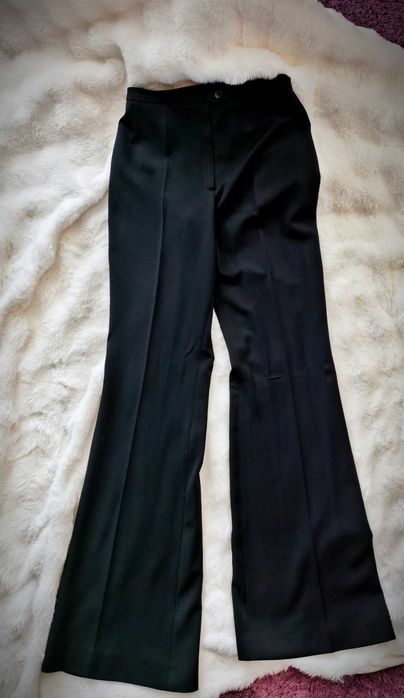 Komplet marynarka spódnica ołówkowa spodnie dzwony czarny matura stan