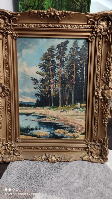 Piękny duży obraz malowany na płótnie 57 cm/72 cm