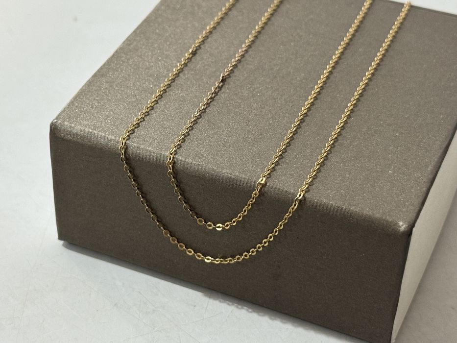 Klasyczny złoty łańcuszek „ankier”  585  52cm