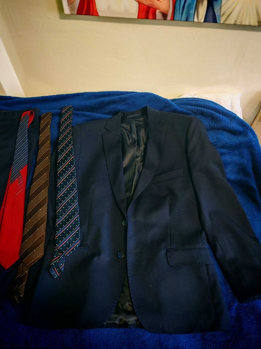 Garnitur męski M/L jak nowy na 170cm