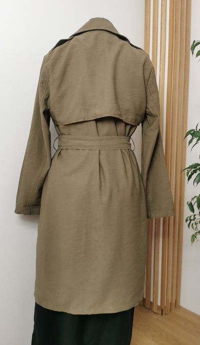 Elegancki płaszcz wiosenny, trencz prochowiec, new look, L, 40
