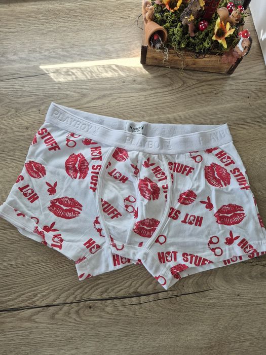 Nowe bokserki bez metki meskie z Anglii Tkmaxx playboy R.M.