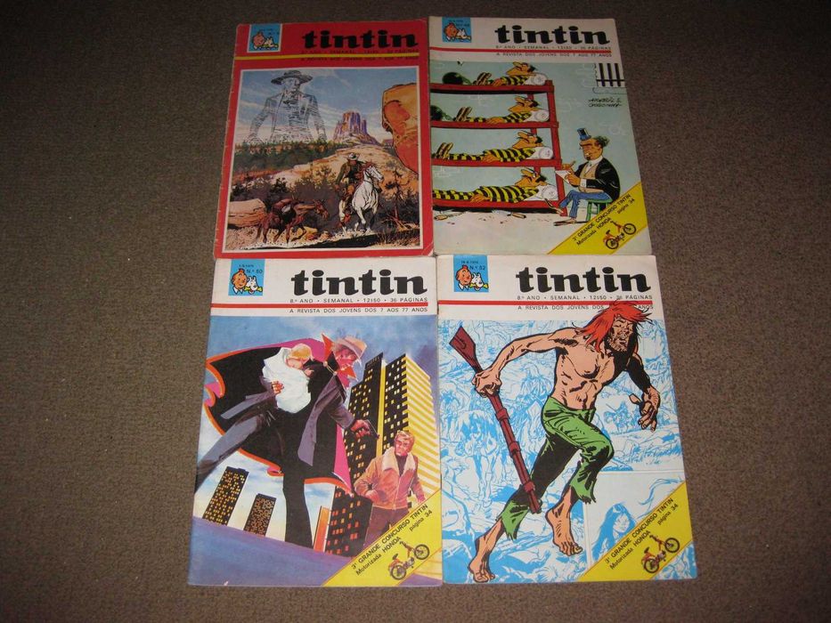 48 Revistas de Banda Desenhada "Tintin"