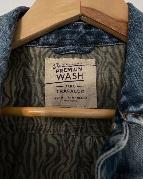 Casaco de ganga com padrao