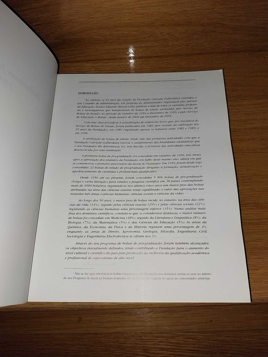 Bolseiros Pós Graduação 1956/2006 - Fundação Calouste Gulbenkian