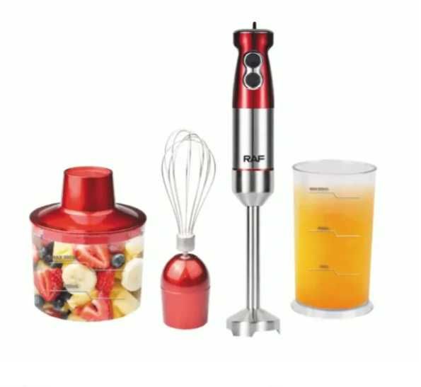 Потужний кухонний блендер 3 в 1 Червоний Ручний блендер подрібнювач