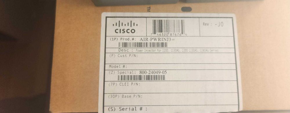 Cisco AIR-PWRINJ3 15W Aironet Power Injector