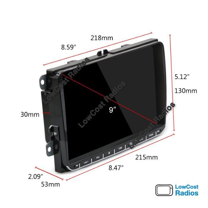 Auto Rádio GPS Android 15 • VW • SKODA • SEAT - Multimédia - 9 Poleg.