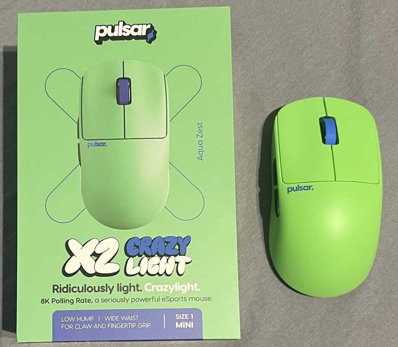 Myszka Pulsar X2 CrazyLight Mini Aqua Zest Zielona