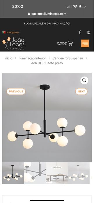 O candeeiro de teto preto : Suspended ceiking light