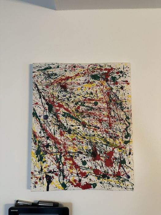 Obraz Abstrakcja 42x53cm | Ręcznie Malowany Akryl | Dripping Pollock Style Loft
