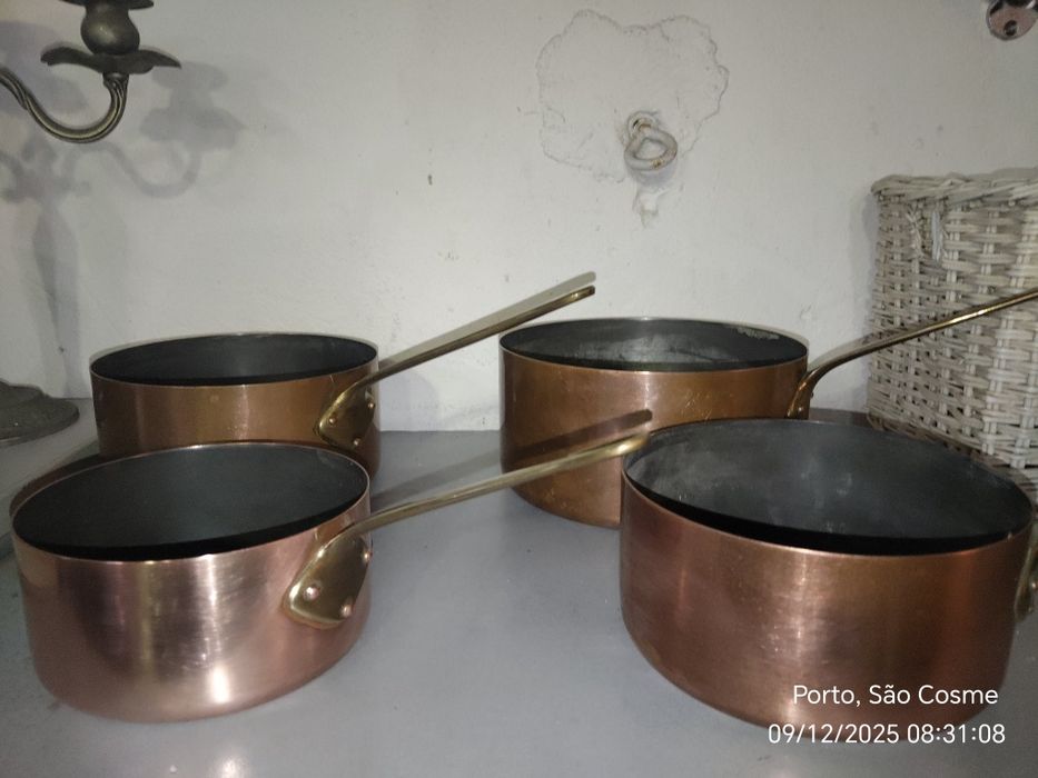 Tachos em cobre vintage