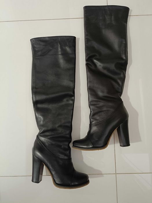 Ботфорти чоботи шкіряні