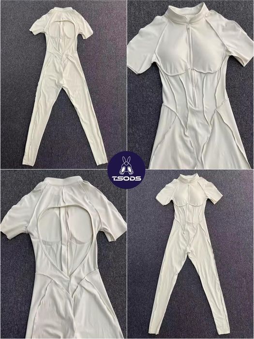 Комбінезон зі швами на молнії Комбез з відкритою спиною лосини новий С