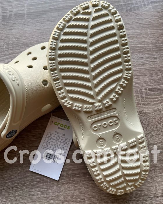 Крокси бежеві класичні жіночі , crocs classic bone 36-41