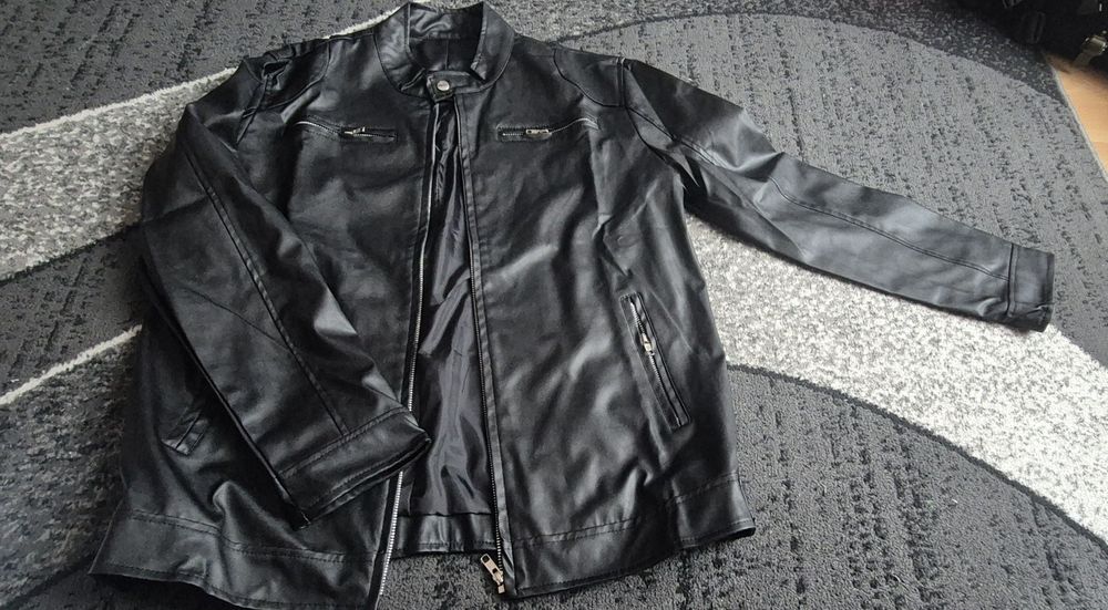 Kurtka skórzana czarna