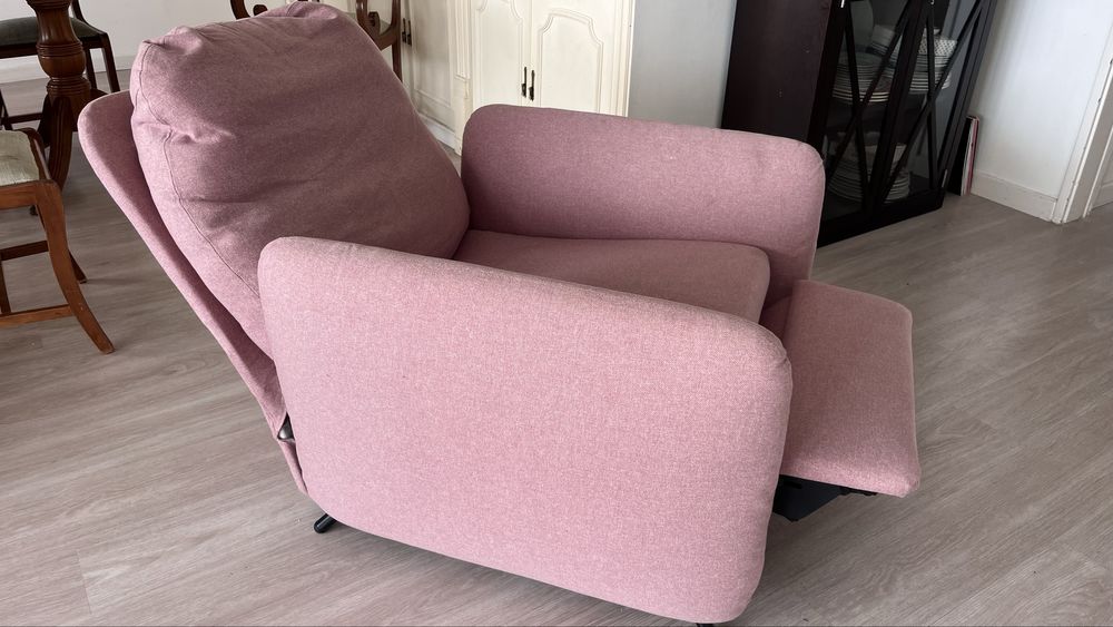 EKOLSUND Poltrona reclinável, Gunnared cast rosado claro