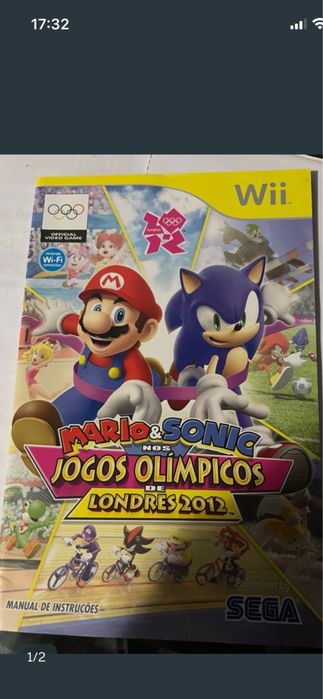 Manual jogo Nintendo Wii Mario e Sonic no jogos Olimpicos Londres 2012