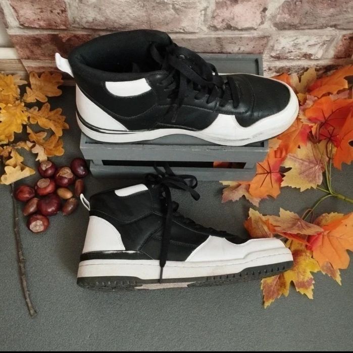 VANITY sneakersy za kostkę r. 43 czarno-białe  MĘSKIE