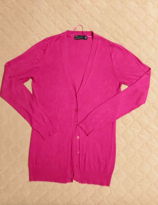 Casaco fúcsia em malha