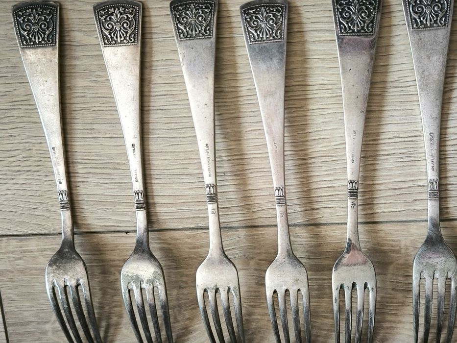 Przedwojenne sztućce plater Pelowski Centra Warszawa