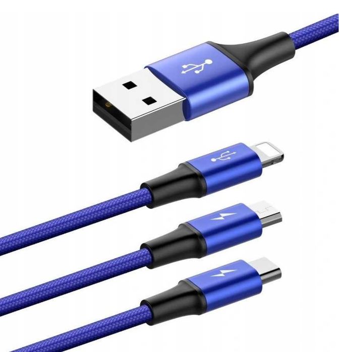 Zestaw przewodów Różne rodzaje Typ C mini USB iPhone Rozgałęźnik