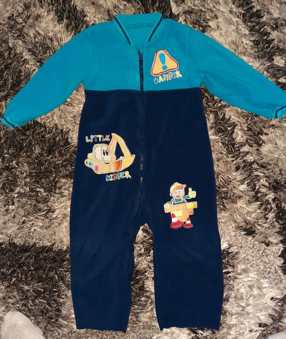 Пижама. домашний костюм. человечек .тёплый 1-3 года