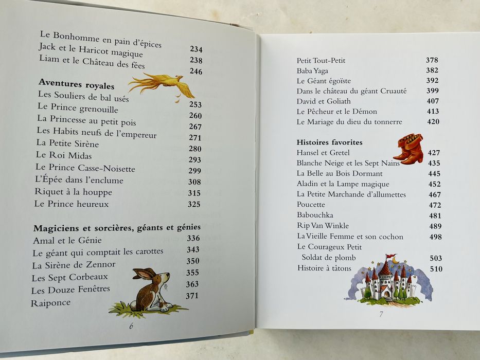 Livro de contos, fábulas e lendas em frânces