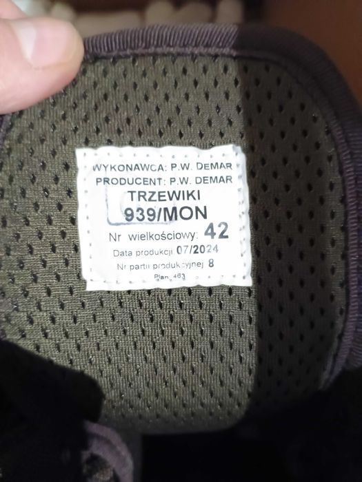 Buty wojskowe taktyczne trzewiki Demar wzór 939/MON rozmiar 42
