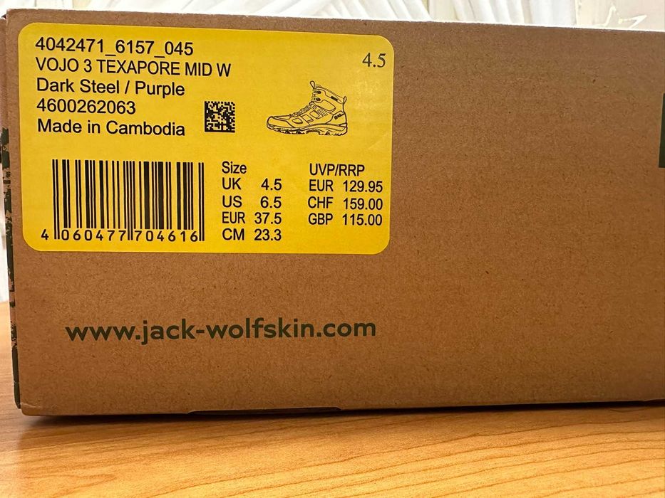 Jack Wolfskin Damskie Buty Outdoorowe Vojo 3 Texapore Mid W Dark Steel