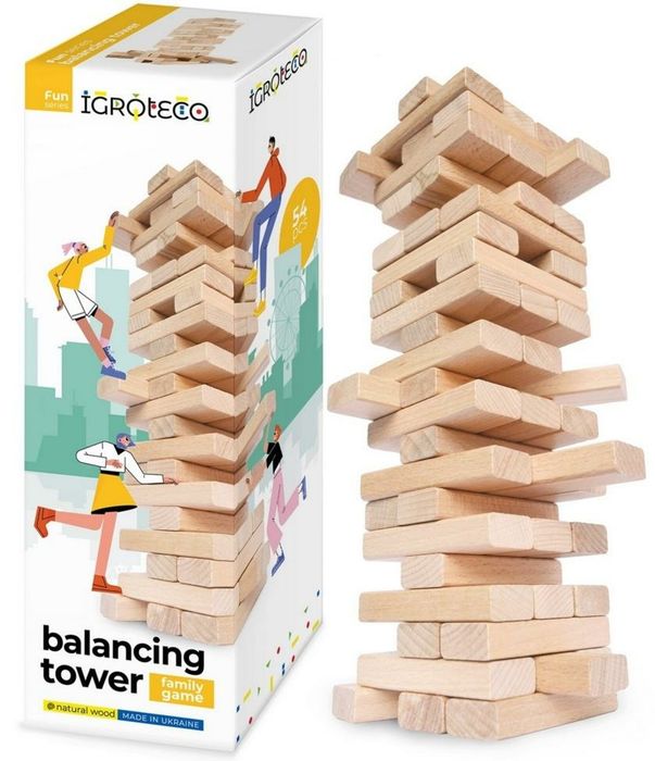 Gra Wieża balansująca (klasyczna Jenga) karton,