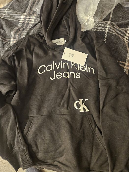 Nowa oryginalna męska bluza z kapturem Calvin Klein Jeans rozmiar L