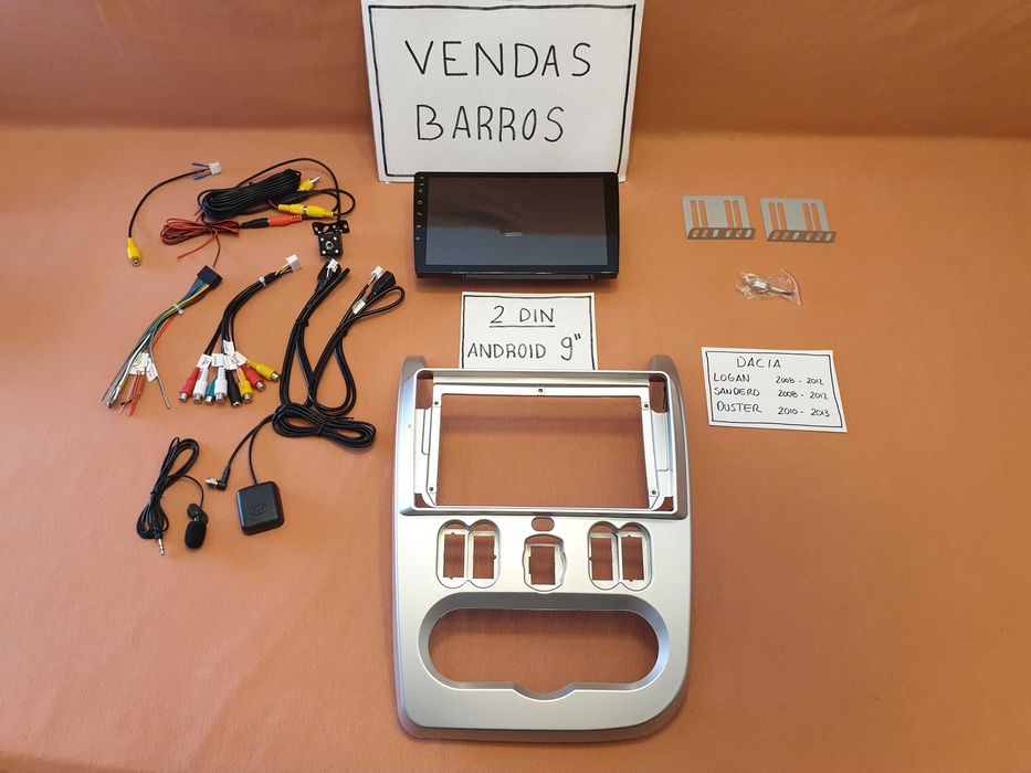 Rádio 2DIN 9"• Dacia LOGAN • SANDERO • DUSTER (2008 a 2012) • Android