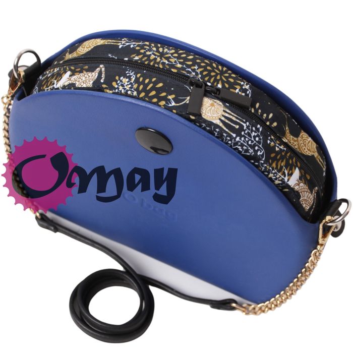 Czarny organizer do OBAG MOON LIGHT jelonki złote 2 kieszenie OMAY