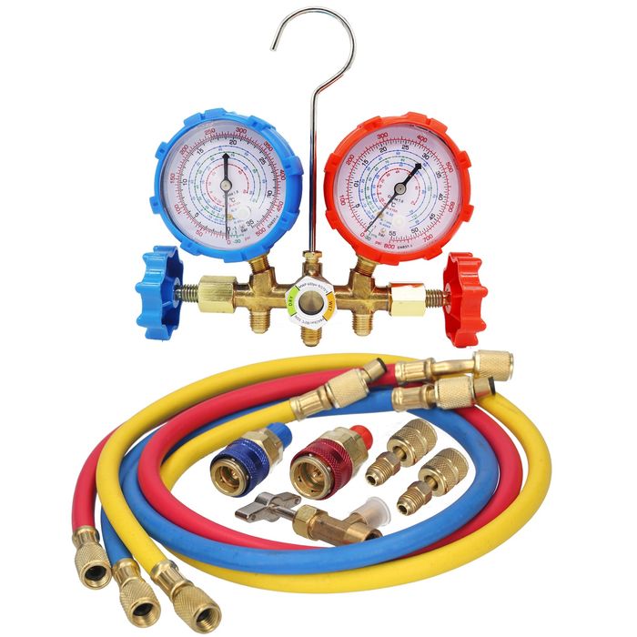 Kit manómetros para carregamento de ar condicionado